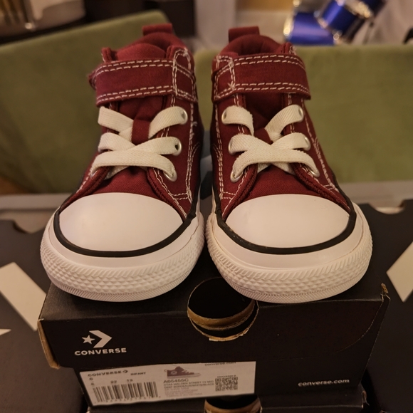 Converse Kids' Maroon High-Top Sneakers - Picture 4 of 6